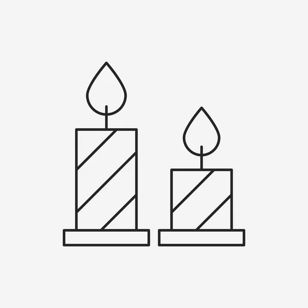 Birthday candle line icon — Stock Vector