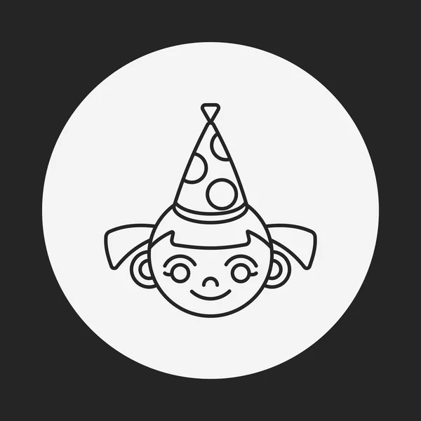 Födelsedagen karaktär ikon — Stock vektor