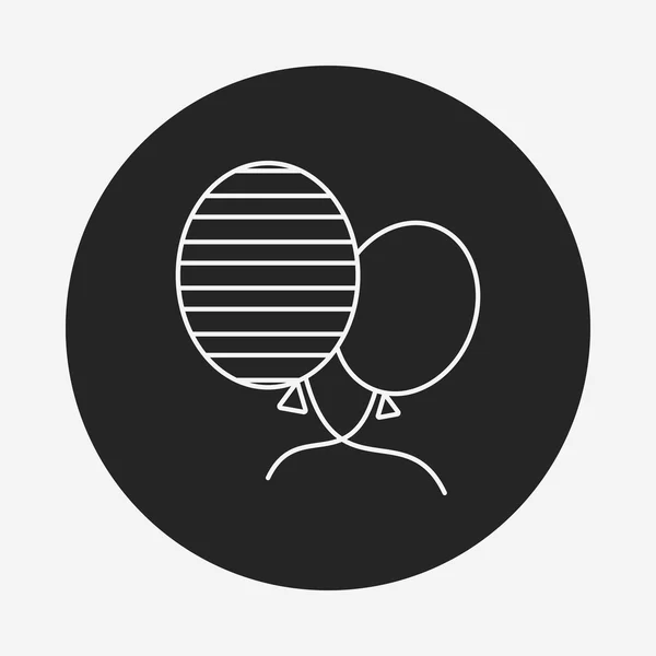 Icono de línea de globo de cumpleaños — Archivo Imágenes Vectoriales