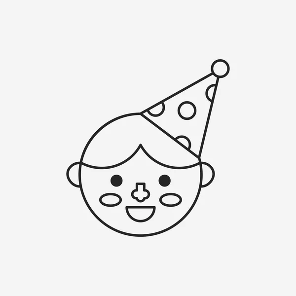 Icono de línea de carácter de cumpleaños — Archivo Imágenes Vectoriales