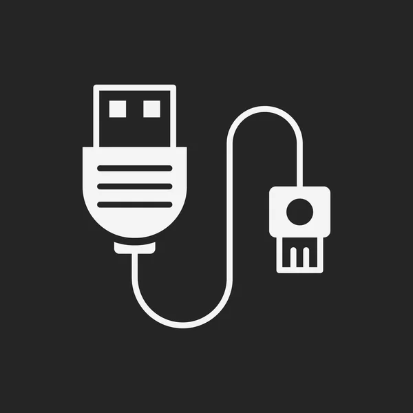 Ikona kabelu USB — Stockový vektor