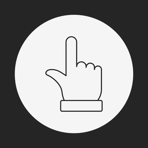 Finger arrow line icon — Stock Vector
