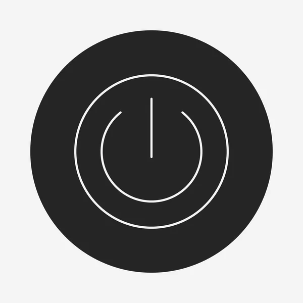 Icono de línea botón de encendido — Vector de stock