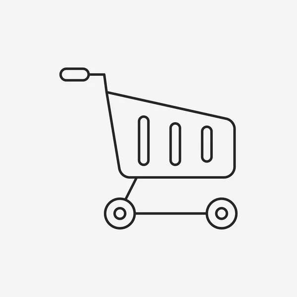 Ícone de linha de carrinho de compras web — Vetor de Stock