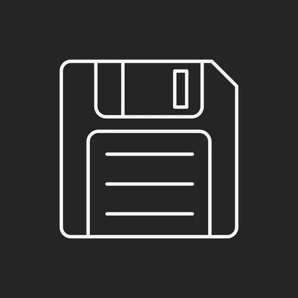 Storage disk line icon — Stock Vector