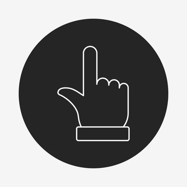 Finger arrow line icon — Stock Vector