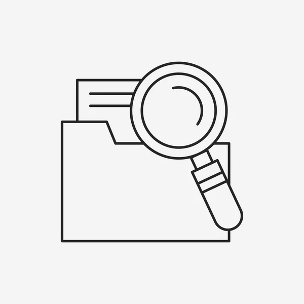 Icono de línea de archivos — Vector de stock