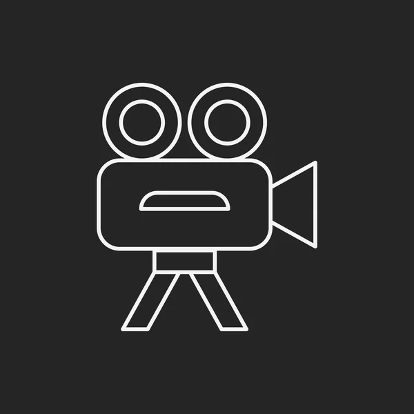 Βίντεο κάμερα γραμμή εικονίδιο — Διανυσματικό Αρχείο