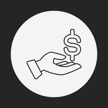 finansal para sembol satırı simgesi