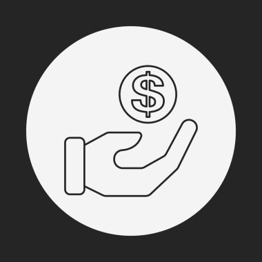 finansal para sembol satırı simgesi