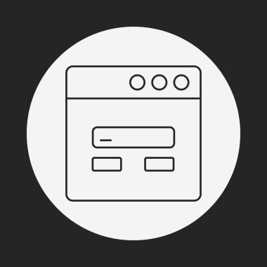 Web sayfası satırı simgesi