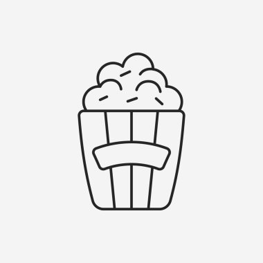 Tiyatro içecekler ve patlamış mısır satırı simgesi