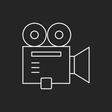 Video kamera çizgi simgesi