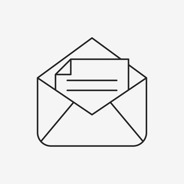 Icône de ligne e-mail — Image vectorielle