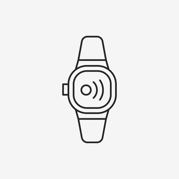 I-reloj icono de línea — Vector de stock