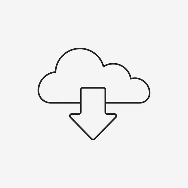 I-cloud lijn pictogram — Stockvector