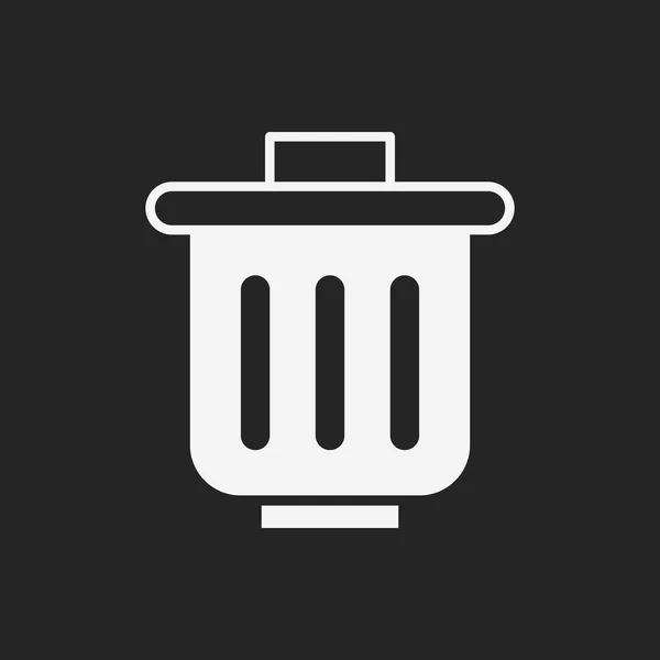 Odpadki puszka metalowa ikona — Wektor stockowy