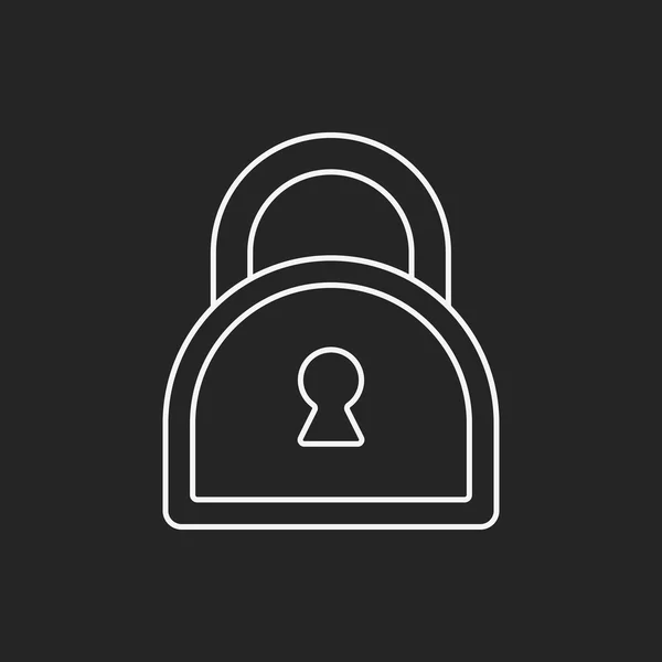 Lock line icon — Stock Vector