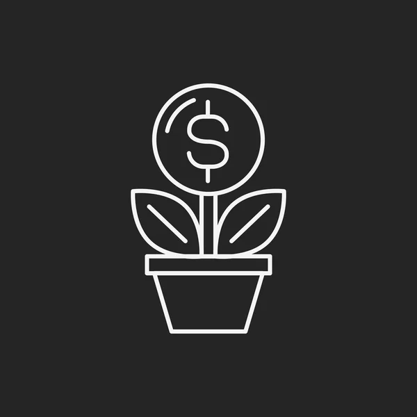 Financial money symbol line icon — Stock Vector