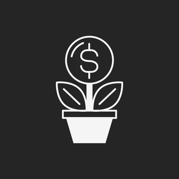 Icono del símbolo del dinero financiero — Vector de stock