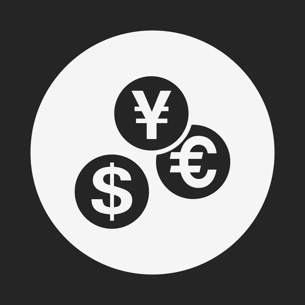 Icono del símbolo del dinero financiero — Vector de stock