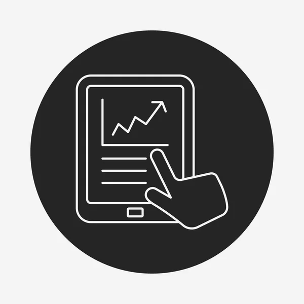 Icono de línea de acción financiera — Vector de stock