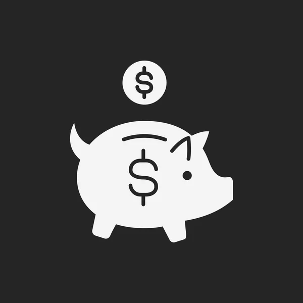 Financial piggybank icon — Stock Vector