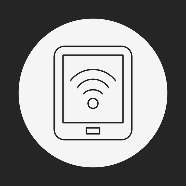 Icono de línea de teléfono celular — Archivo Imágenes Vectoriales