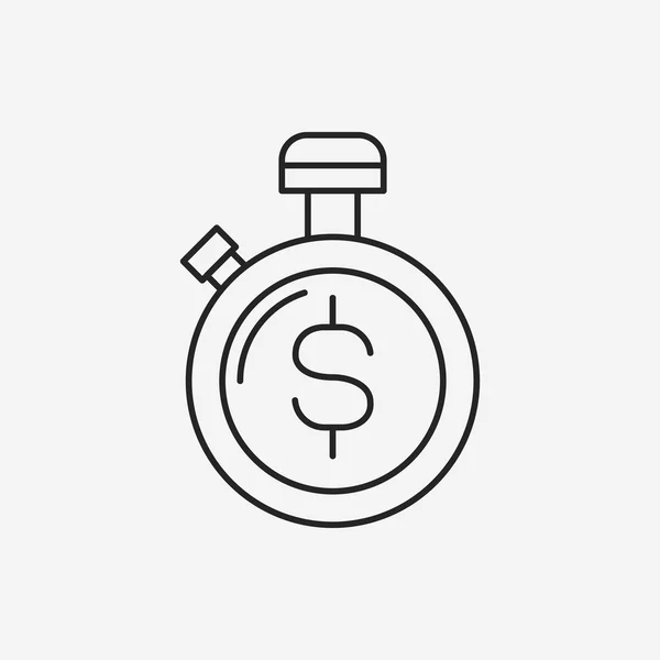 Pénzügyi pénzt szimbólum sor ikon — Stock Vector