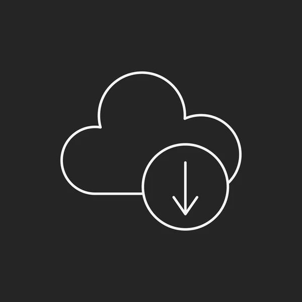 I-cloud lijn pictogram — Stockvector