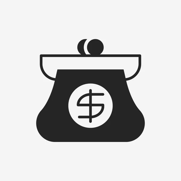 Financial money bag icon — Stock Vector