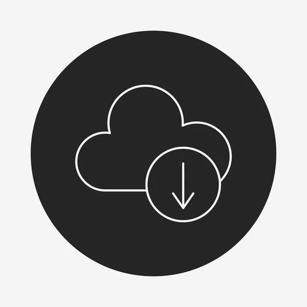 Icona della linea i-cloud — Vettoriale Stock