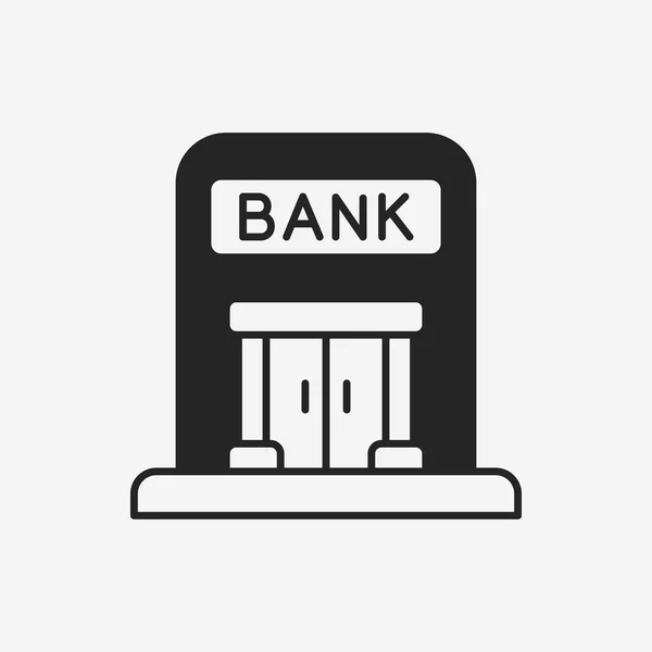 Financiële bank ATM-pictogram — Stockvector