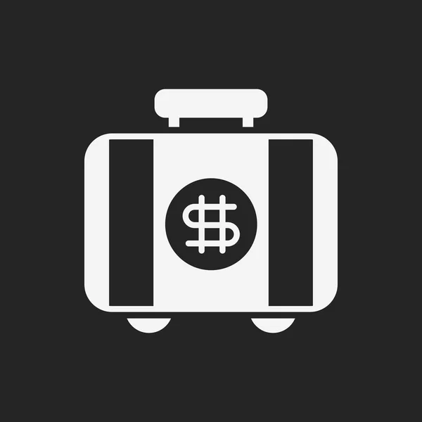 Dinero financiero bolsa icono — Vector de stock