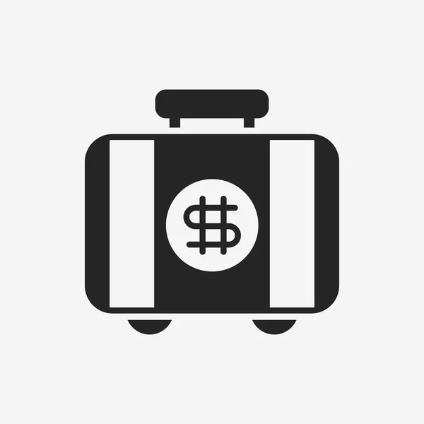 Dinero financiero bolsa icono — Vector de stock