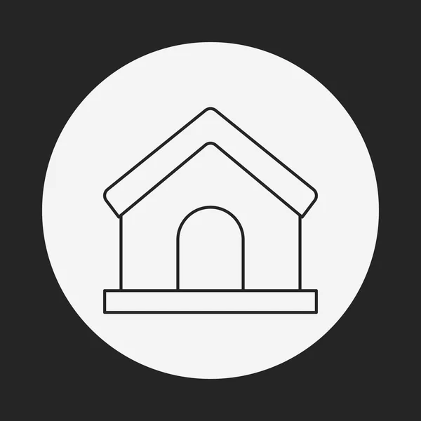 Web home lijn pictogram — Stockvector