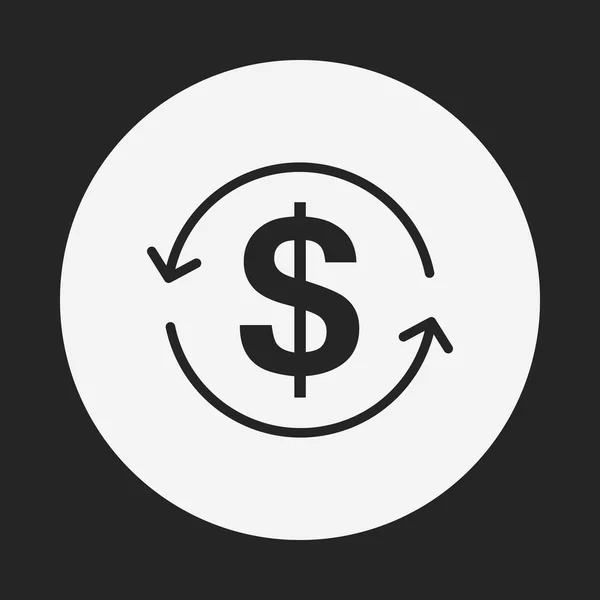Pénzügyi exchage pénzt ikon — Stock Vector
