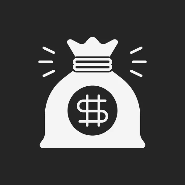 Financiële geld tas pictogram — Stockvector