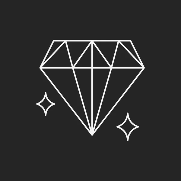 Diamantlinien-Symbol — Stockvektor