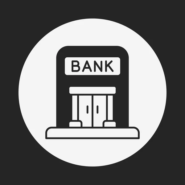 Icono del cajero automático del banco financiero — Archivo Imágenes Vectoriales