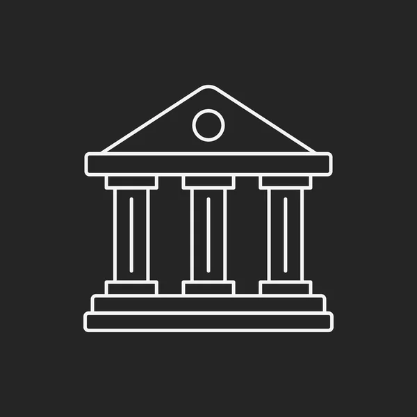 Icono de línea bancaria financiera — Vector de stock