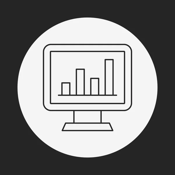 Icona della linea di stock finanziario — Vettoriale Stock