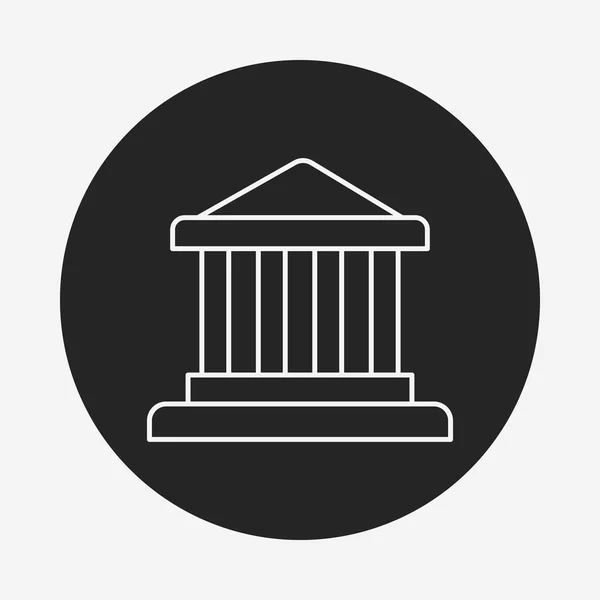 Financiële bank lijn pictogram — Stockvector