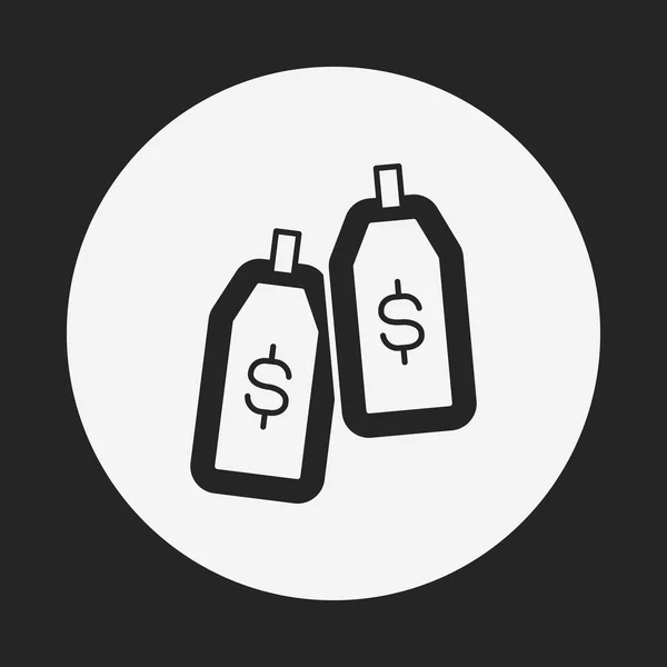 Financiële geld symboolpictogram — Stockvector