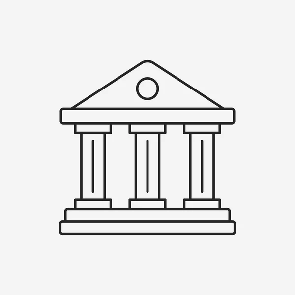 Οικονομικά Τράπεζα γραμμή εικονίδιο — Διανυσματικό Αρχείο