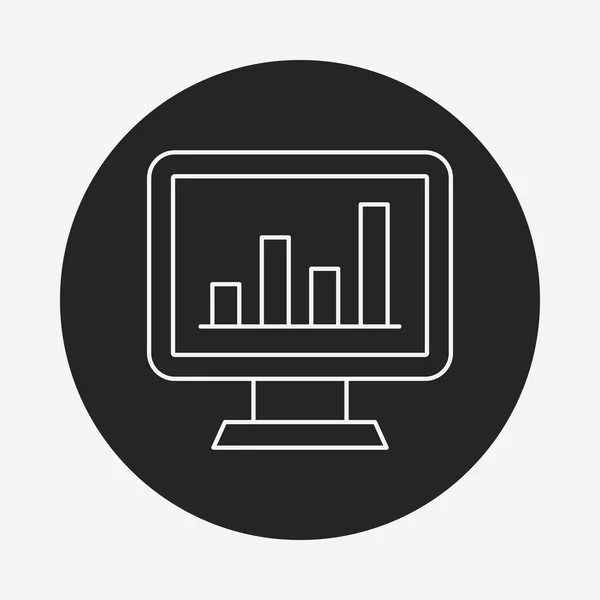 Financial stock line icon — Stock Vector