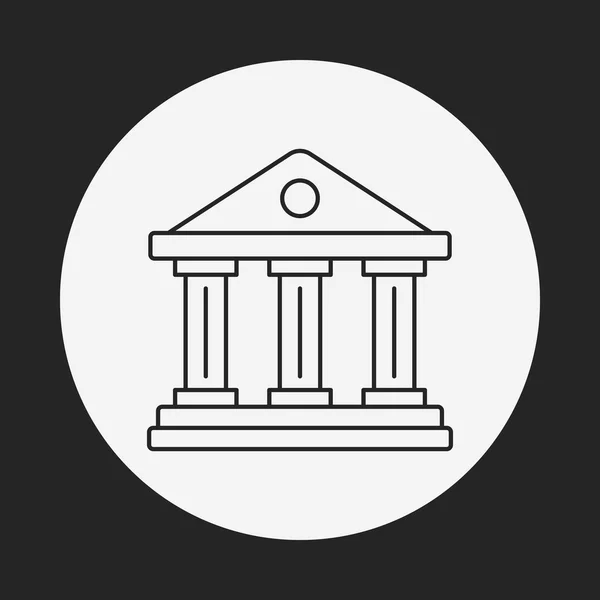 Icono de línea bancaria financiera — Vector de stock
