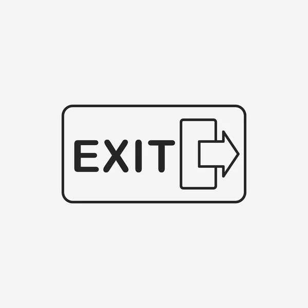 Exit line icon — Stock Vector