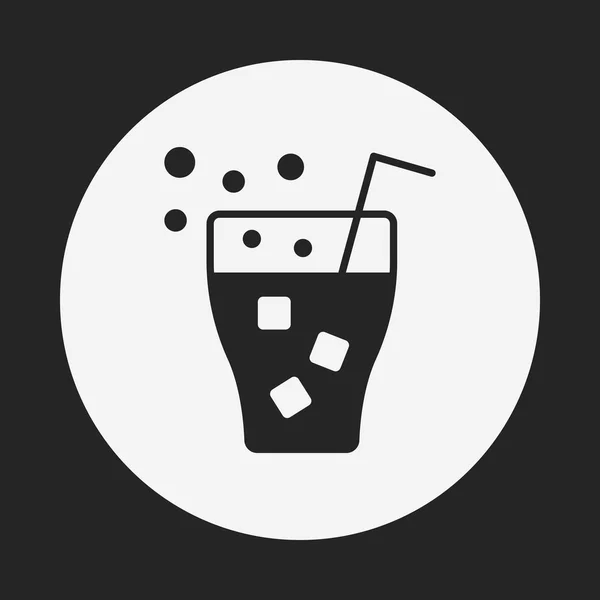 Minuman teater dan ikon popcorn - Stok Vektor