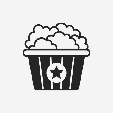 Tiyatro içecekler ve patlamış mısır kutsal kişilerin resmi